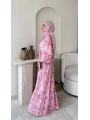 Öyküm Çiçekli Elbise - Pembe
