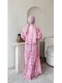 Öyküm Çiçekli Elbise - Pembe