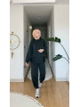 Paraşüt Detaylı Pantolonlu Spor Takım - Siyah