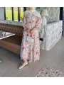 Rana Çiçekli Elbise - Pembe 2