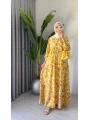 Rana Çiçekli Elbise - Sarı