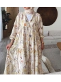 Rana Çiçekli Elbise - Bej