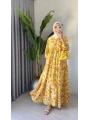 Rana Çiçekli Elbise - Sarı