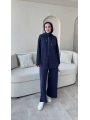Spor Rahat Fermuarlı Takım - Lacivert