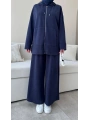 Spor Rahat Fermuarlı Takım - Lacivert