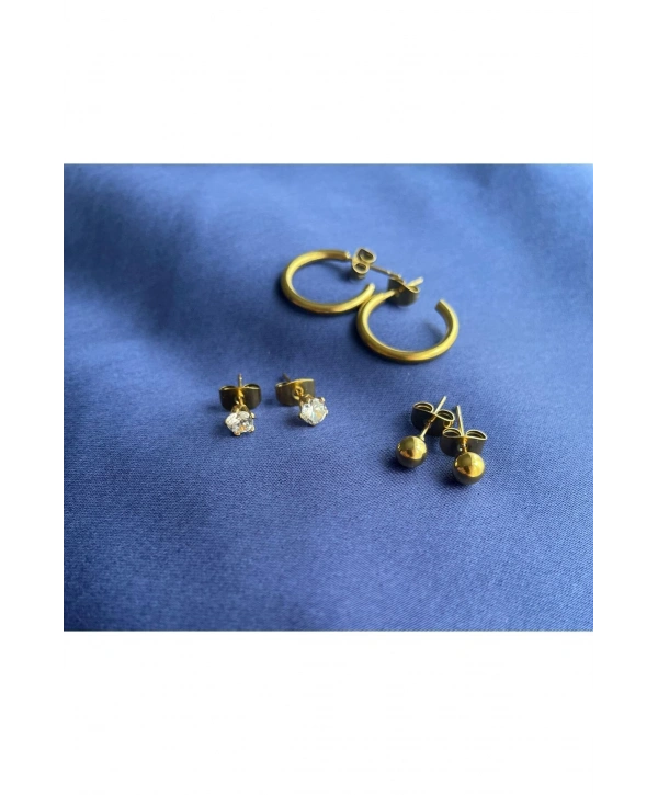 3LÜ KÜPE SETİ KÜÇÜK BOY GOLD RENK