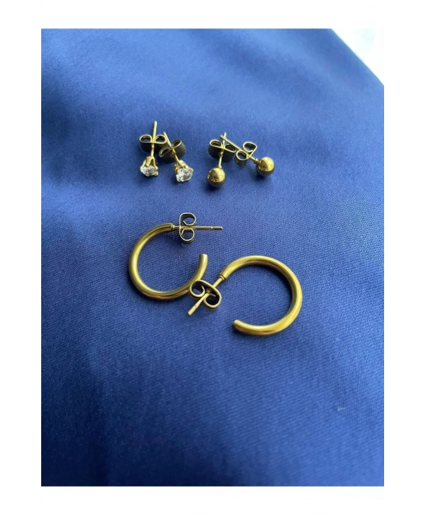 3LÜ KÜPE SETİ KÜÇÜK BOY GOLD RENK