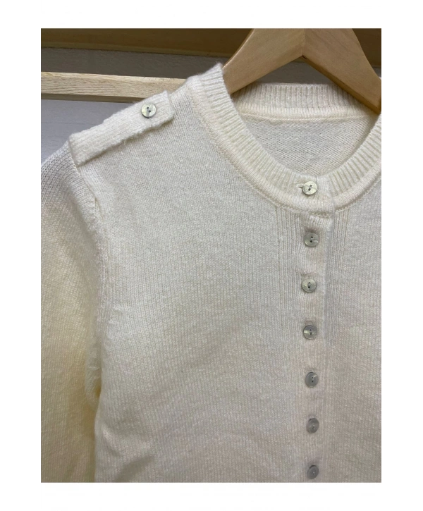 Kadın Kısa Yumuşak Triko Hırka Bej Renk