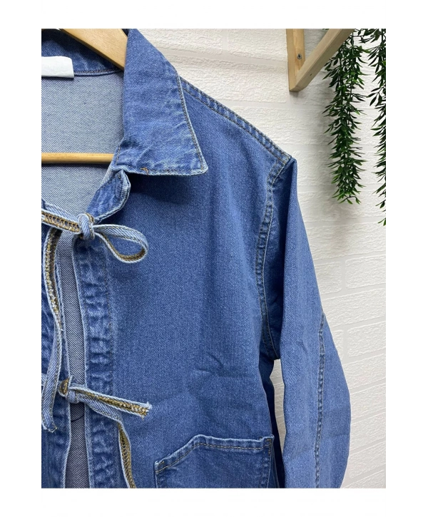 BAĞCIKLI VİRAL KOT CEKET