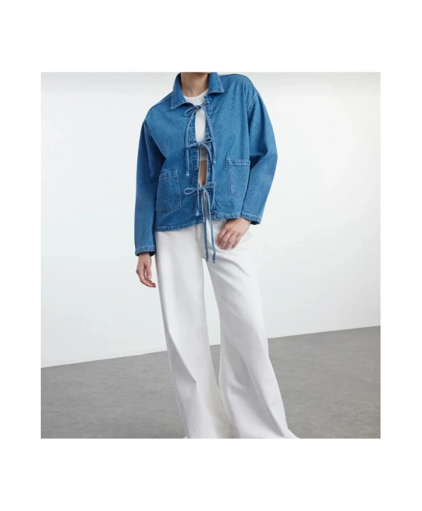 BAĞCIKLI VİRAL KOT CEKET