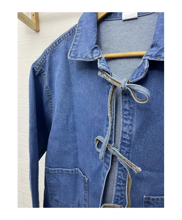 BAĞCIKLI VİRAL KOT CEKET