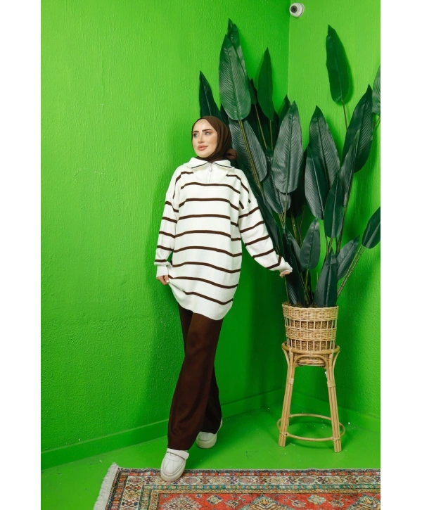 ÇİZGİLİİ İKİLİ TRİKO TAKIM