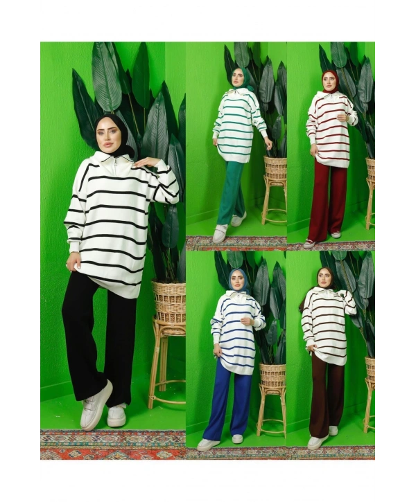 ÇİZGİLİİ İKİLİ TRİKO TAKIM