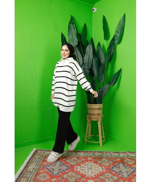 ÇİZGİLİİ İKİLİ TRİKO TAKIM