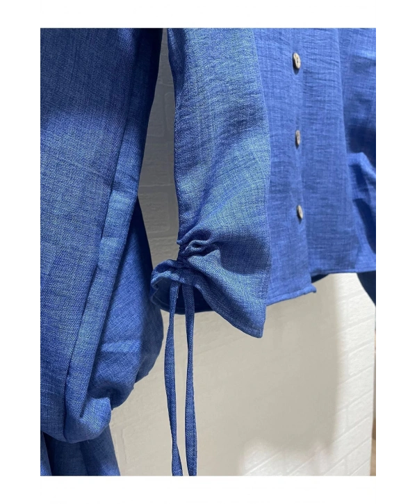 Kadın Yandan Bağcıklı Tesettür Etekli Takım