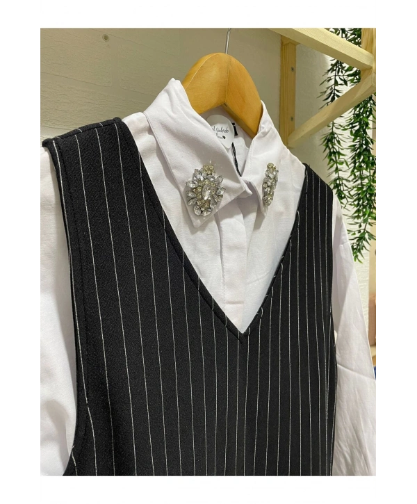 Kadın Kemerli Jile Elbise