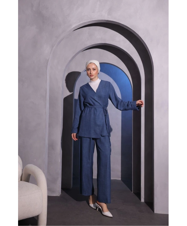 Kimonolu Keten Takım