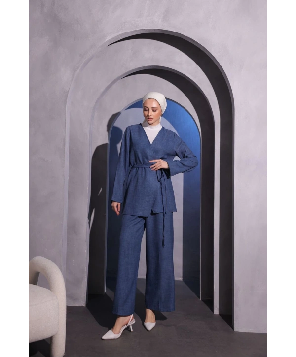 Kimonolu Keten Takım