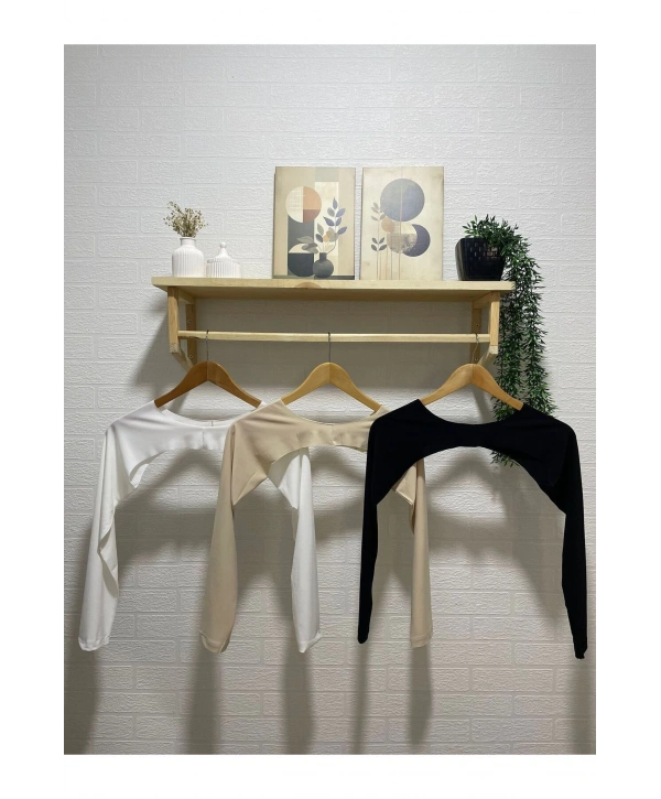 BOYUNDAN GEÇİRMELİ SIFIR YAKA KOLLUK