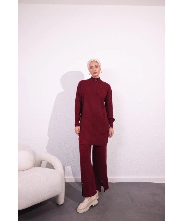 FERMUAR DETAYLI VİRAL TRİKO TAKIM