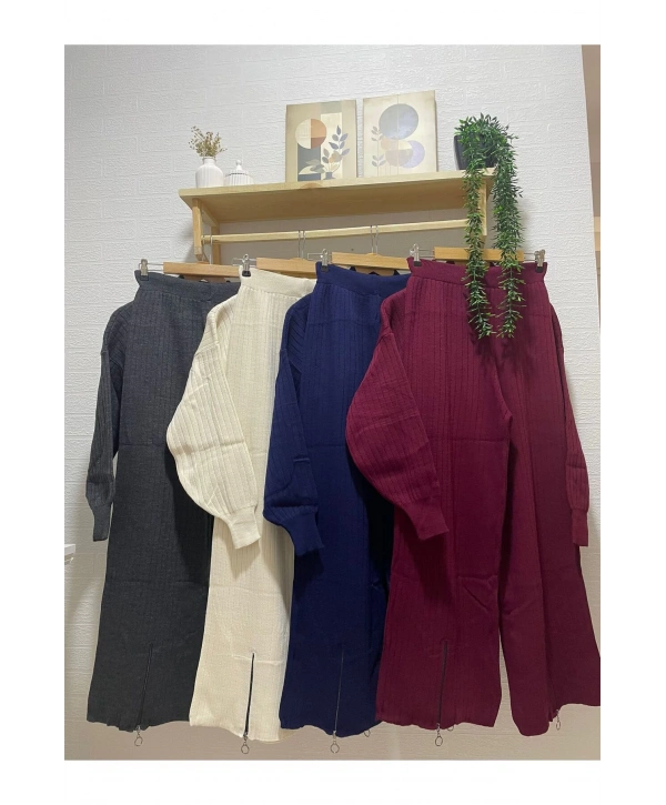 FERMUAR DETAYLI VİRAL TRİKO TAKIM