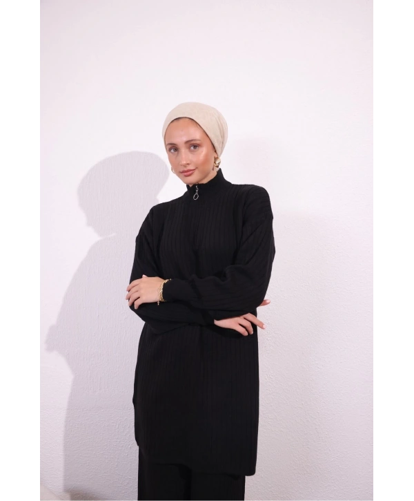 FERMUAR DETAYLI VİRAL TRİKO TAKIM