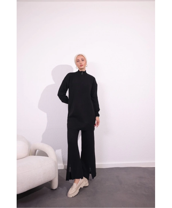 FERMUAR DETAYLI VİRAL TRİKO TAKIM