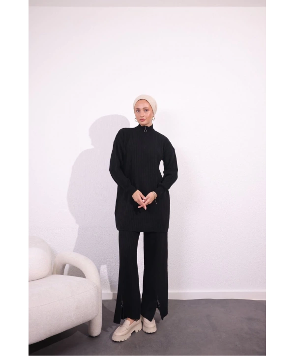 FERMUAR DETAYLI VİRAL TRİKO TAKIM