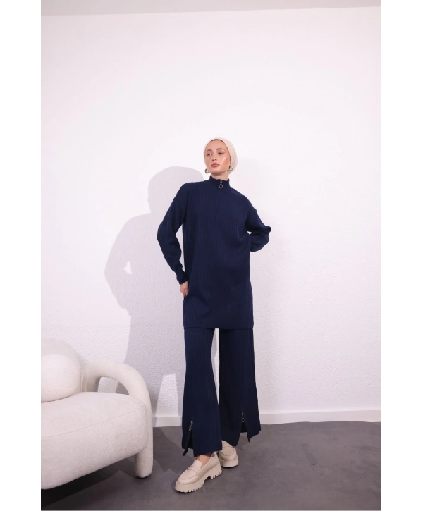 FERMUAR DETAYLI VİRAL TRİKO TAKIM