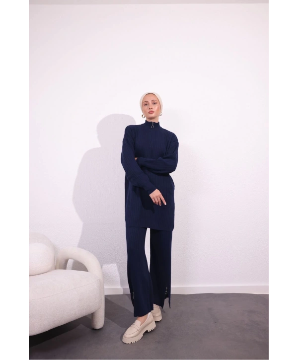 FERMUAR DETAYLI VİRAL TRİKO TAKIM