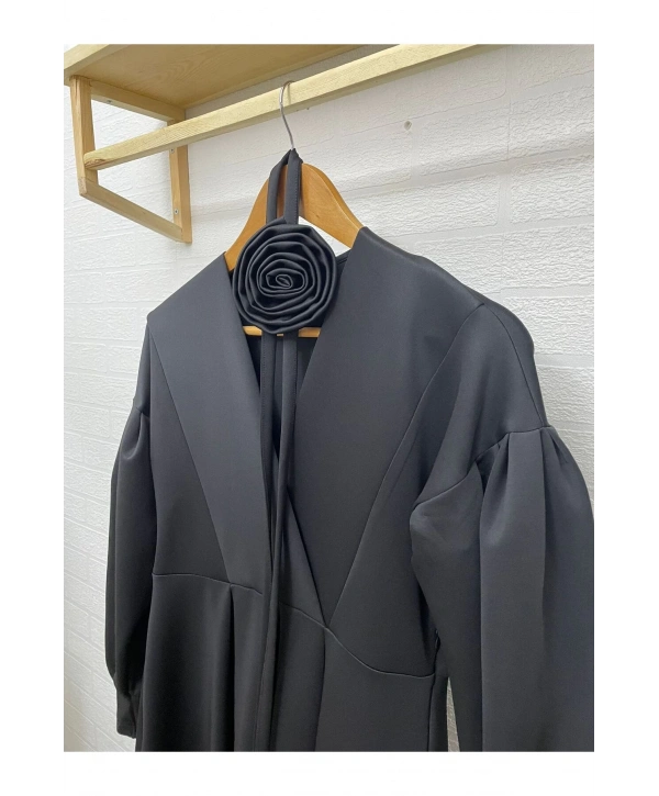 GÜL KEMERLİ SCUBA ELBİSE