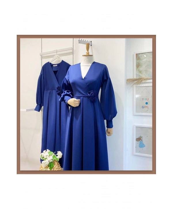 GÜL KEMERLİ SCUBA ELBİSE