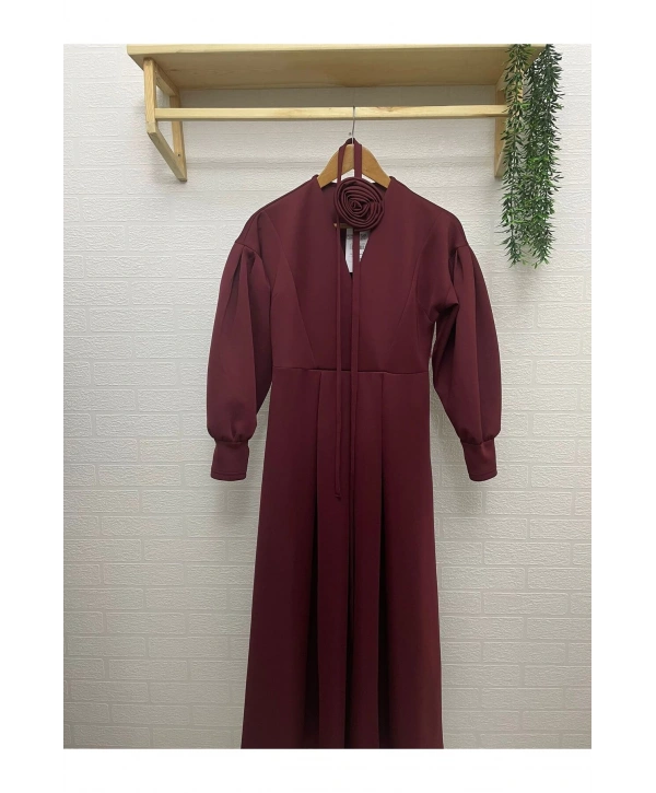 GÜL KEMERLİ SCUBA ELBİSE