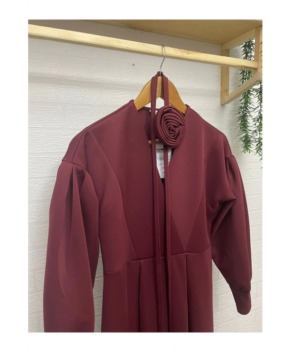 GÜL KEMERLİ SCUBA ELBİSE