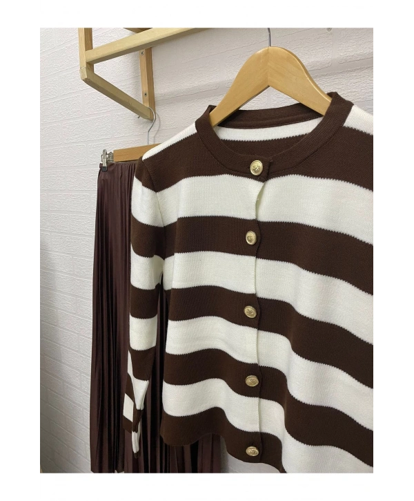 ÇİZGİLİ TRİKO HIRKA