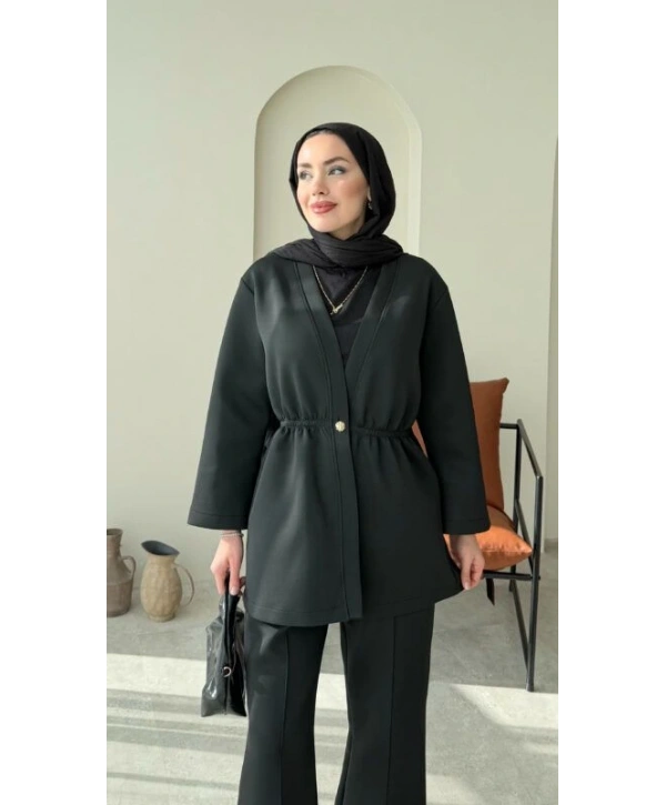 Belden Lastik Detaylı Scuba Takım - Siyah