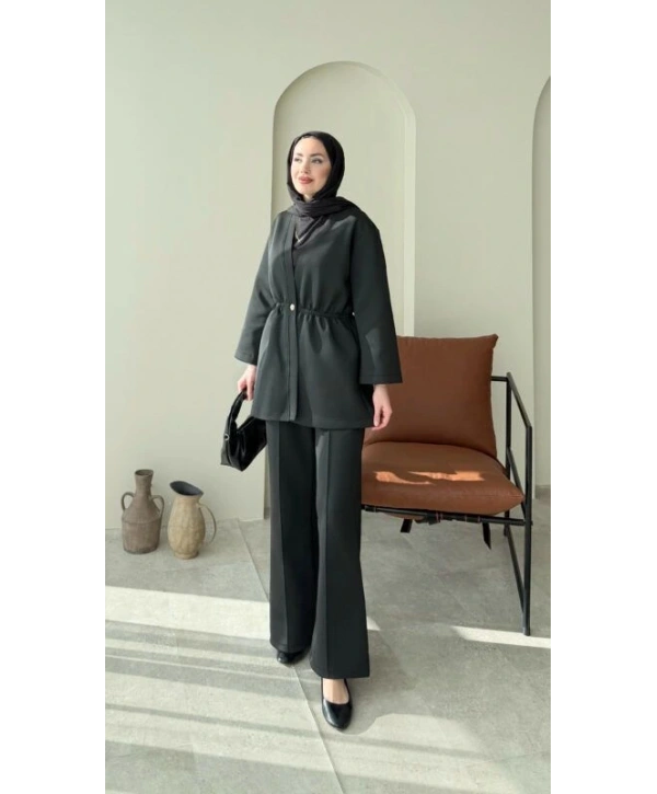 Belden Lastik Detaylı Scuba Takım - Siyah