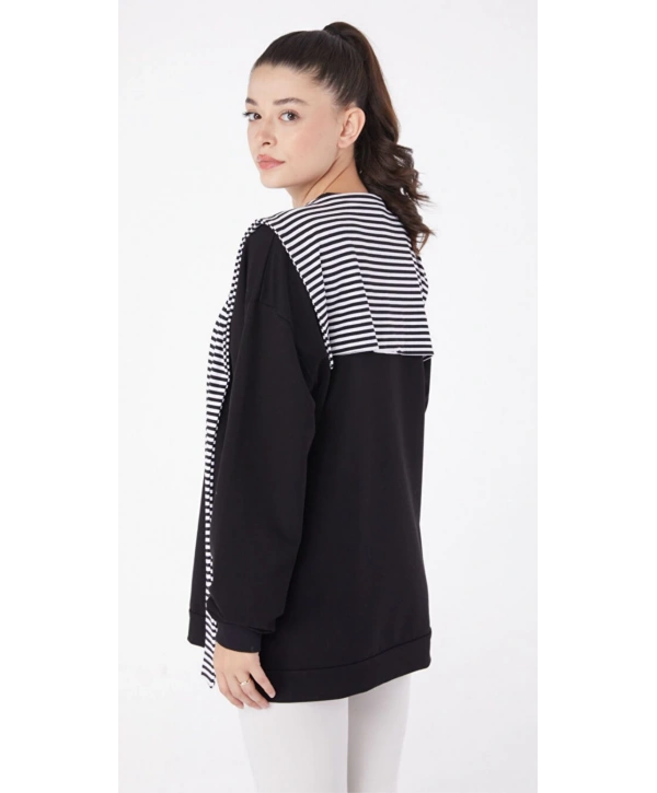 Atkı Detaylı İki İplik Sweat