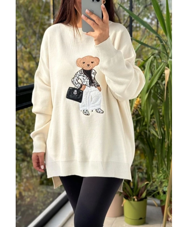 AYICIK NAKIŞLI TRİKO KAZAK