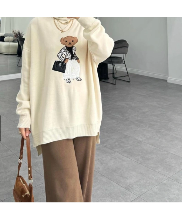 AYICIK NAKIŞLI TRİKO KAZAK