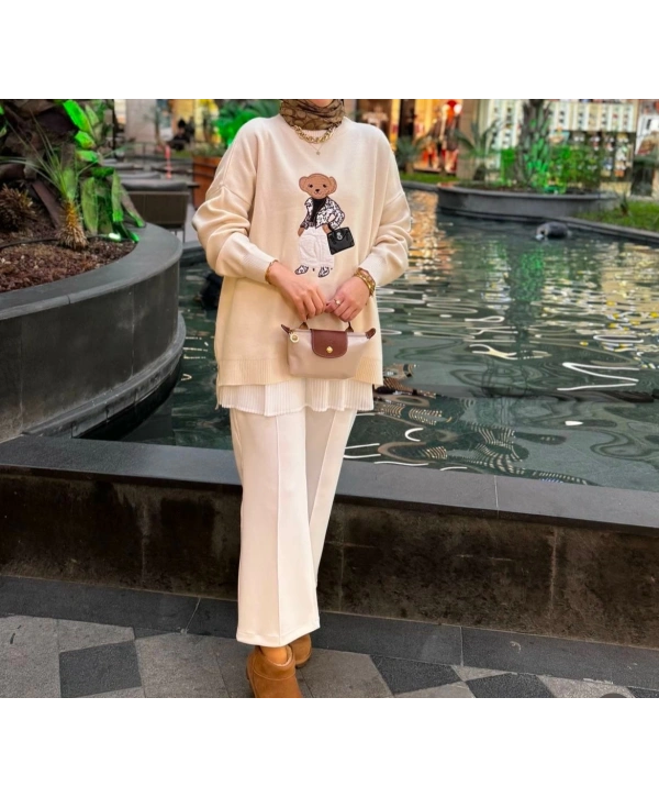 AYICIK NAKIŞLI TRİKO KAZAK