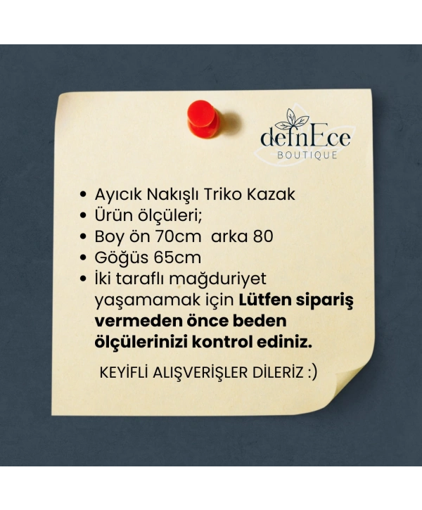 AYICIK NAKIŞLI TRİKO KAZAK