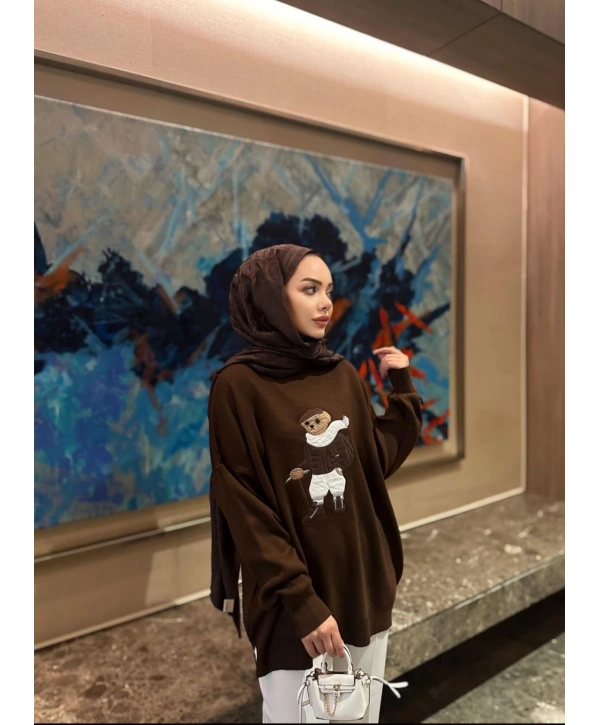 AYICIK NAKIŞLI TRİKO KAZAK