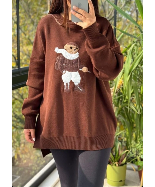 AYICIK NAKIŞLI TRİKO KAZAK