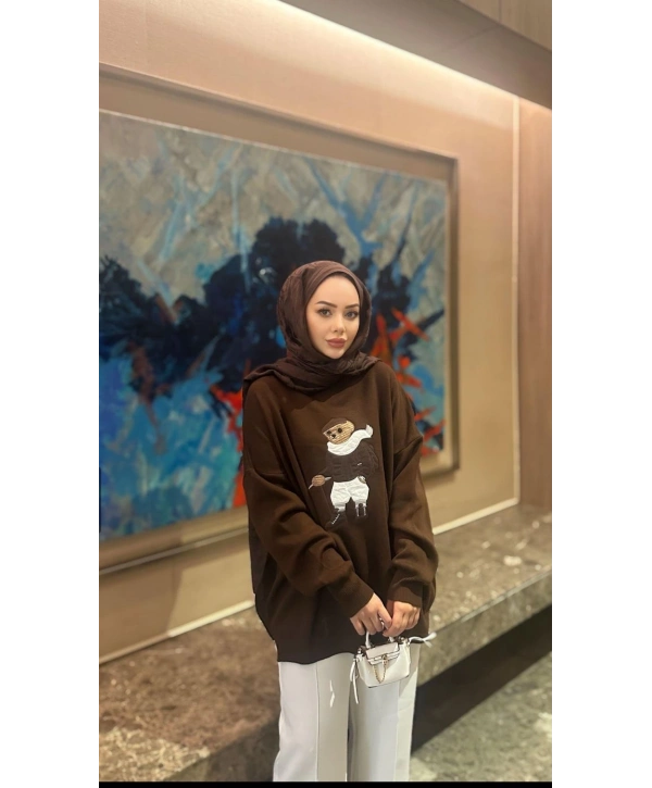 AYICIK NAKIŞLI TRİKO KAZAK