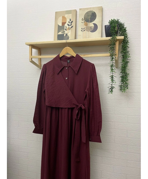 Bağlamalı Modal Kumaş Elbise