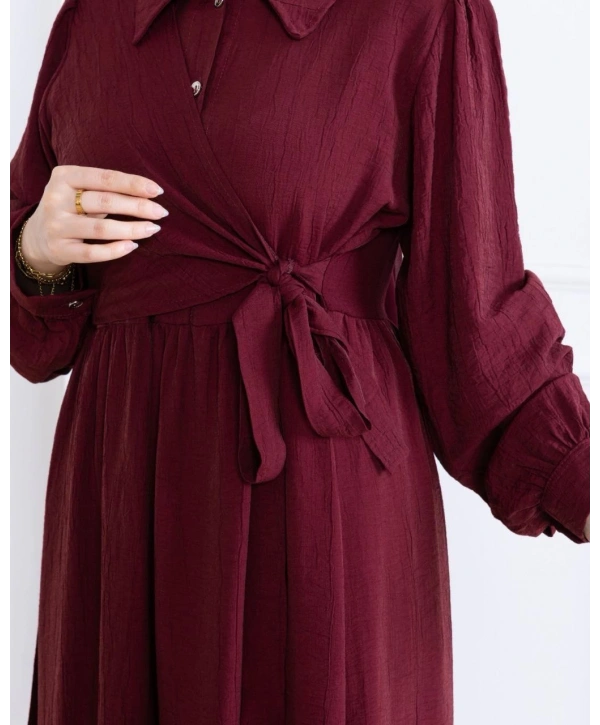 Bağlamalı Modal Kumaş Elbise