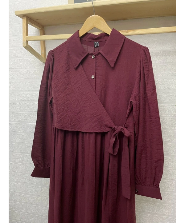 Bağlamalı Modal Kumaş Elbise