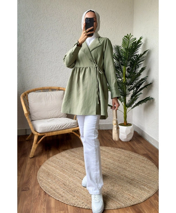 BAĞLAMALI PARAŞÜT KUMAŞ KİMONO