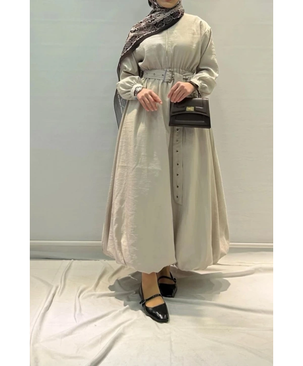 Balon Etekli Tasarım Elbise